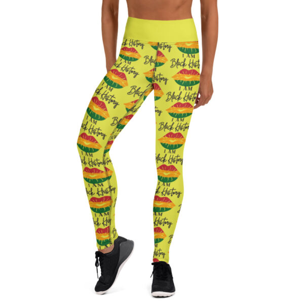 I Am Black History (Lips) Yoga Leggings - Image 2
