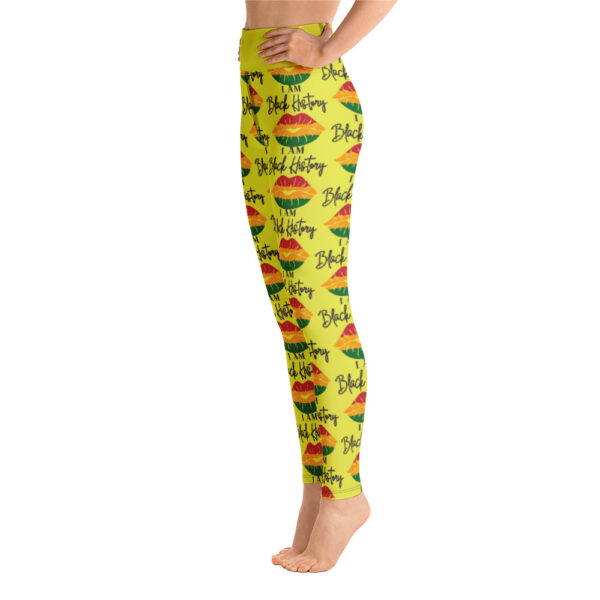 I Am Black History (Lips) Yoga Leggings - Image 4