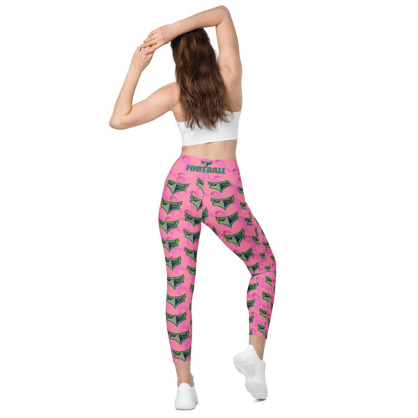 Crossover leggings with pockets - Breast Cancer Awareness - Image 4