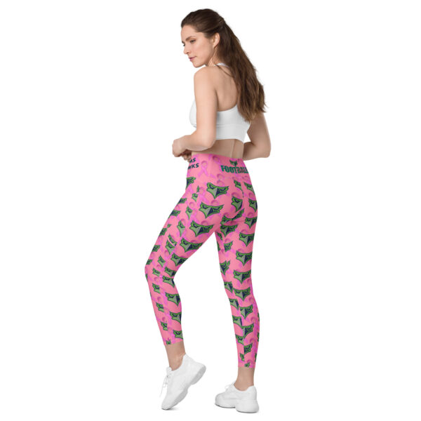 Crossover leggings with pockets - Breast Cancer Awareness - Image 5