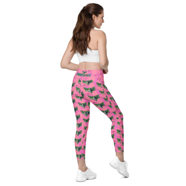 Crossover leggings with pockets - Breast Cancer Awareness - Image 8